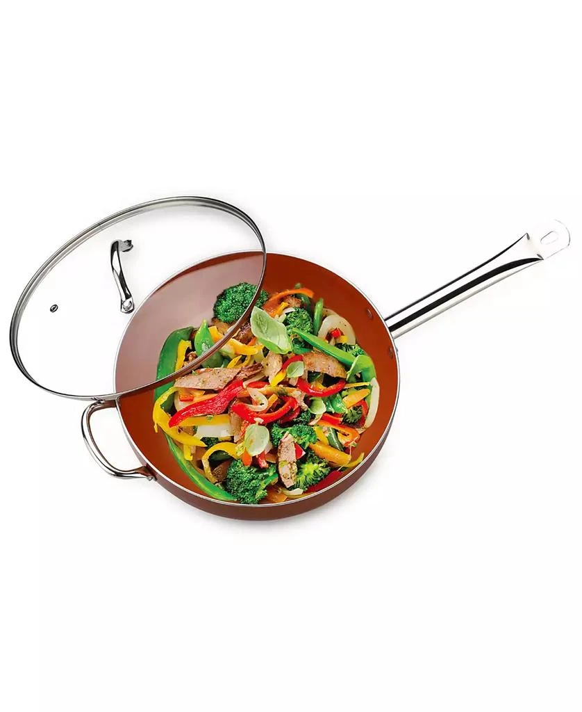商品Culinary Edge|12", 6QT Copper Nonstick Wok Set,价格¥298,第4张图片详细描述