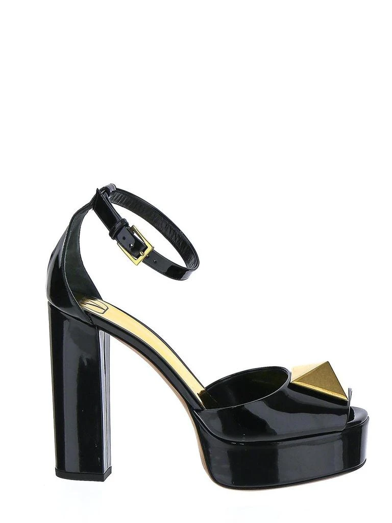 商品Valentino|Black Wedge Sandals,价格¥6059,第1张图片