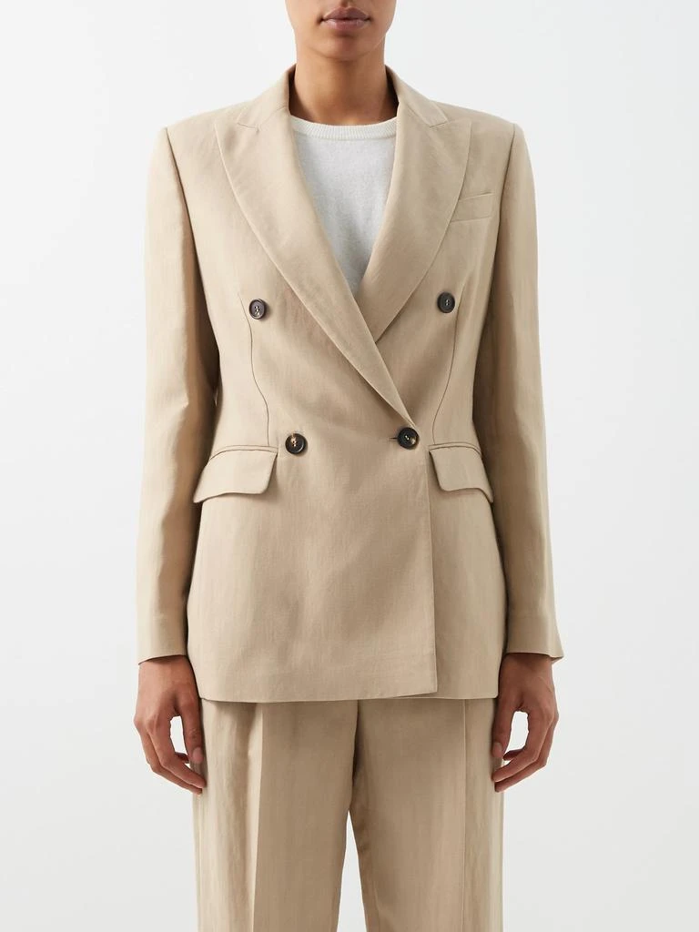 商品Brunello Cucinelli|Double-breasted twill suit jacket,价格¥9309,第1张图片
