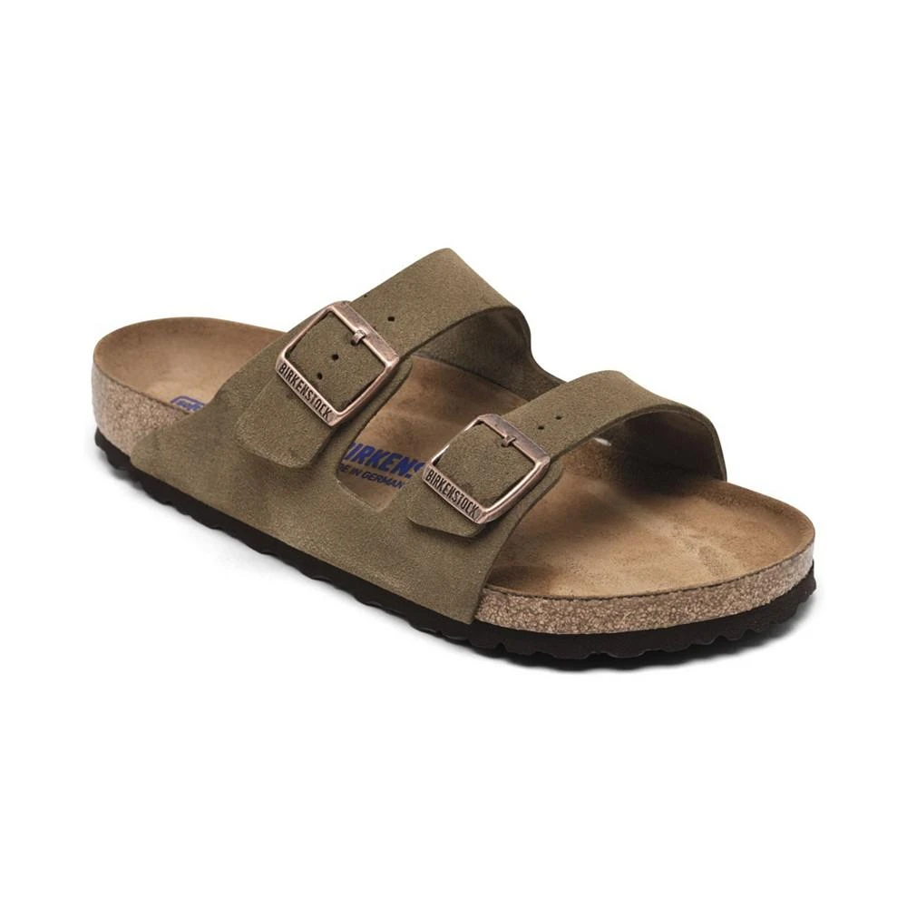 商品Birkenstock|Men's Arizona Suede Leather Soft Footbed Casual Sandals from Finish Line,价格¥487,第1张图片