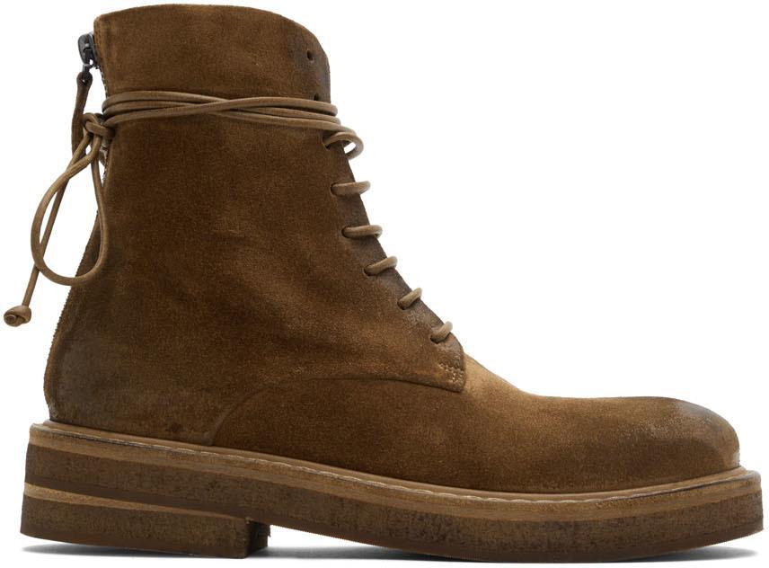 商品Marsèll|Brown Suede Parrucca Boots,价格¥2596,第1张图片