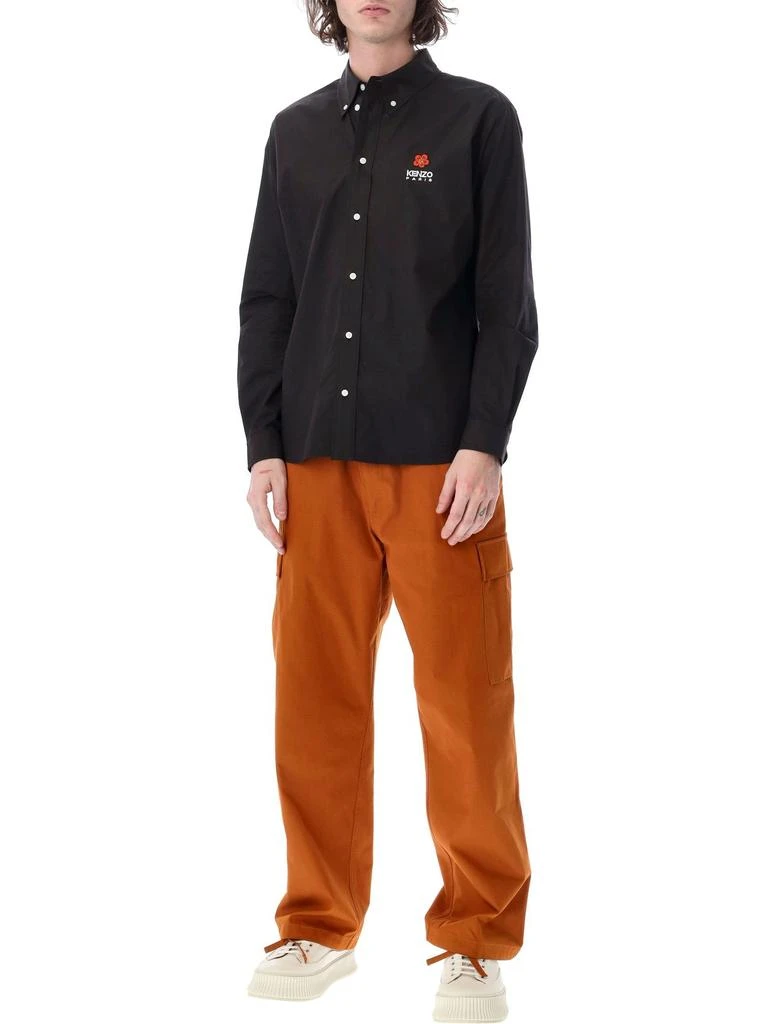 商品Kenzo|Kenzo Boke Flower-Embroidered Long-Sleeved Shirt,价格¥2137,第4张图片详细描述