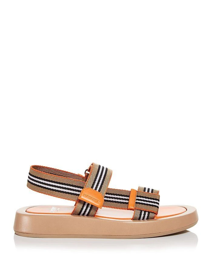 商品Burberry|Women's Eve Icon Stripe Slingback Sandals,价格¥5161,第2张图片详细描述