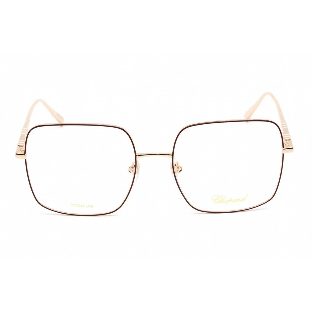 商品Chopard|Chopard Women's Eyeglasses - Shiny Rose Gold Metal Square Shape Frame | VCHF49M 0357,价格¥1449,第2张图片详细描述