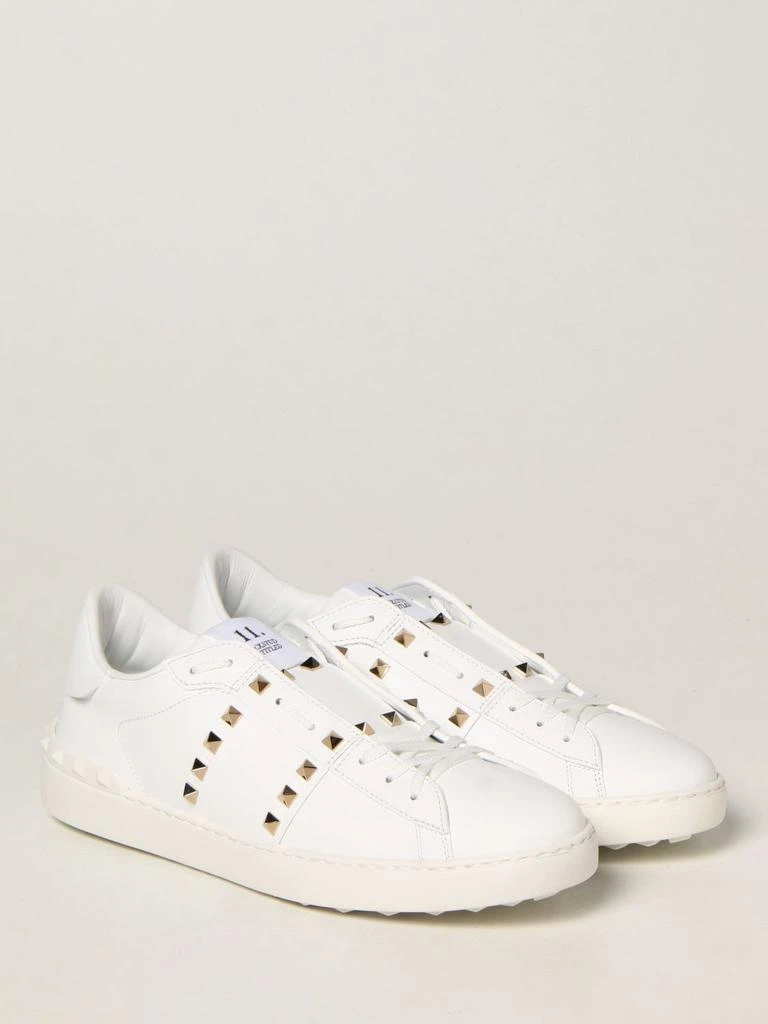商品Valentino|Valentino Garavani Rockstud Untitled leather sneakers,价格¥6446,第2张图片详细描述