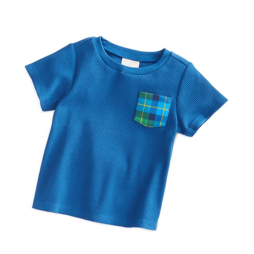 商品First Impressions|Baby Boys Plaid Pocket T-Shirt, Created for Macy's,价格¥37,第1张图片
