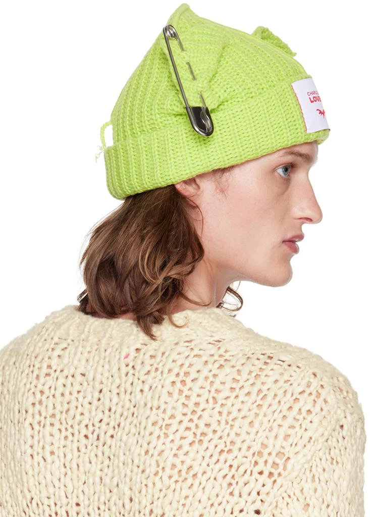 商品Charles Jeffrey Loverboy|Green Chunky Punk Ears Beanie,价格¥1372,第3张图片详细描述