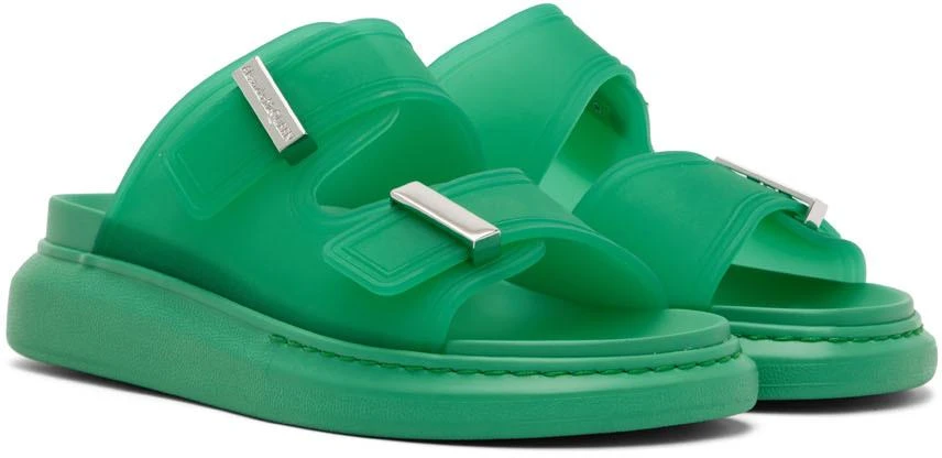 商品Alexander McQueen|Green Rubber Slides,价格¥1074,第4张图片详细描述