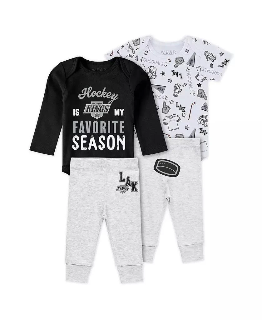 商品WEAR by Erin Andrews|Baby Boys and Girls 3-Piece Los Angeles Kings Turn Me Around Bodysuits and Pants Set,价格¥258,第1张图片
