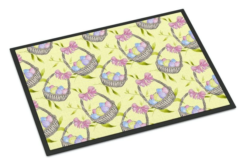 商品Caroline's Treasures|24 in x 36 in Easter Basket and Eggs Door Mat Indoor/Outdoor,价格¥307,第1张图片