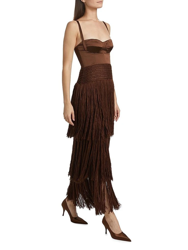 商品Alejandra Alonso Rojas|Bustier Silk Fringe Crochet Dress,价格¥7678,第2张图片详细描述