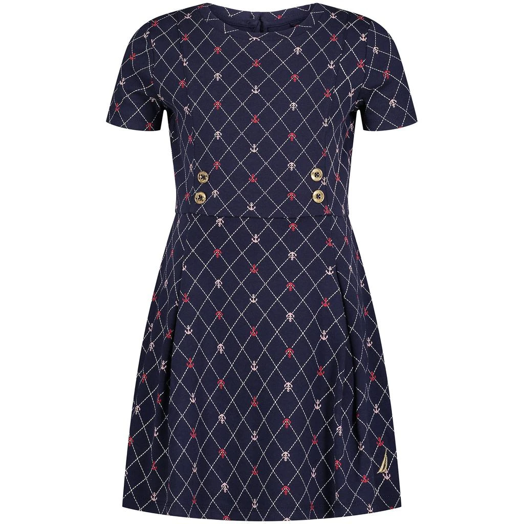 商品Nautica|Nautica Little Girls Anchor Print Dress (4-6X),价格¥176,第1张图片