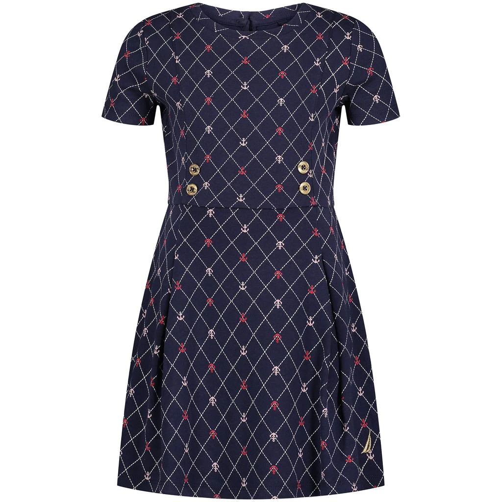 商品Nautica|Nautica Little Girls Anchor Print Dress (4-6X),价格¥190,第1张图片