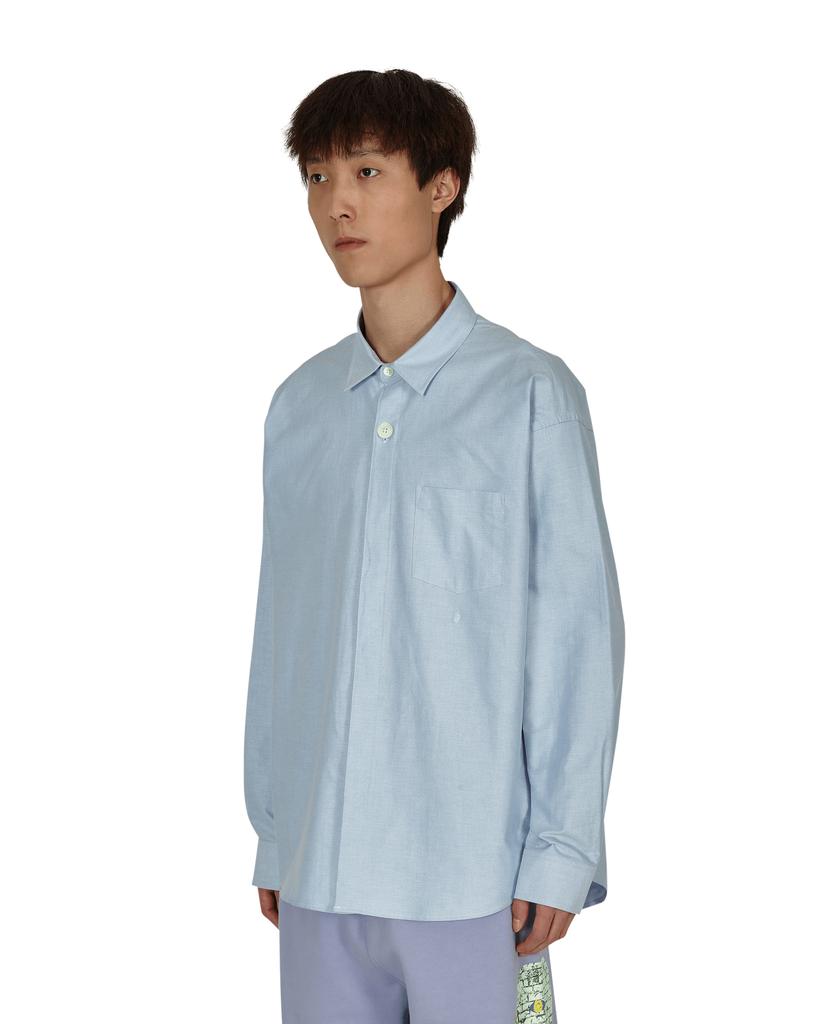 Big Button Oxford Longsleeve Shirt Blue商品第3张图片规格展示