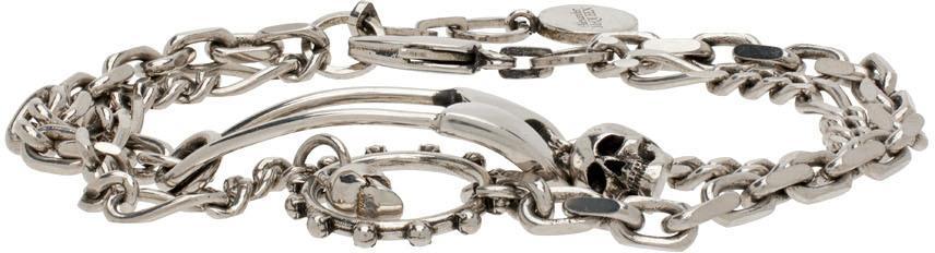 商品Alexander McQueen|Silver Safety Pin Bracelet,价格¥1582,第1张图片