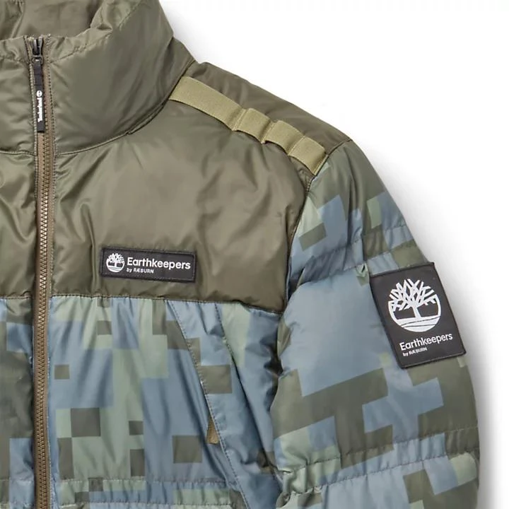 Earthkeepers® by Raeburn All Gender Puffer Jacket in Green Camo 商品