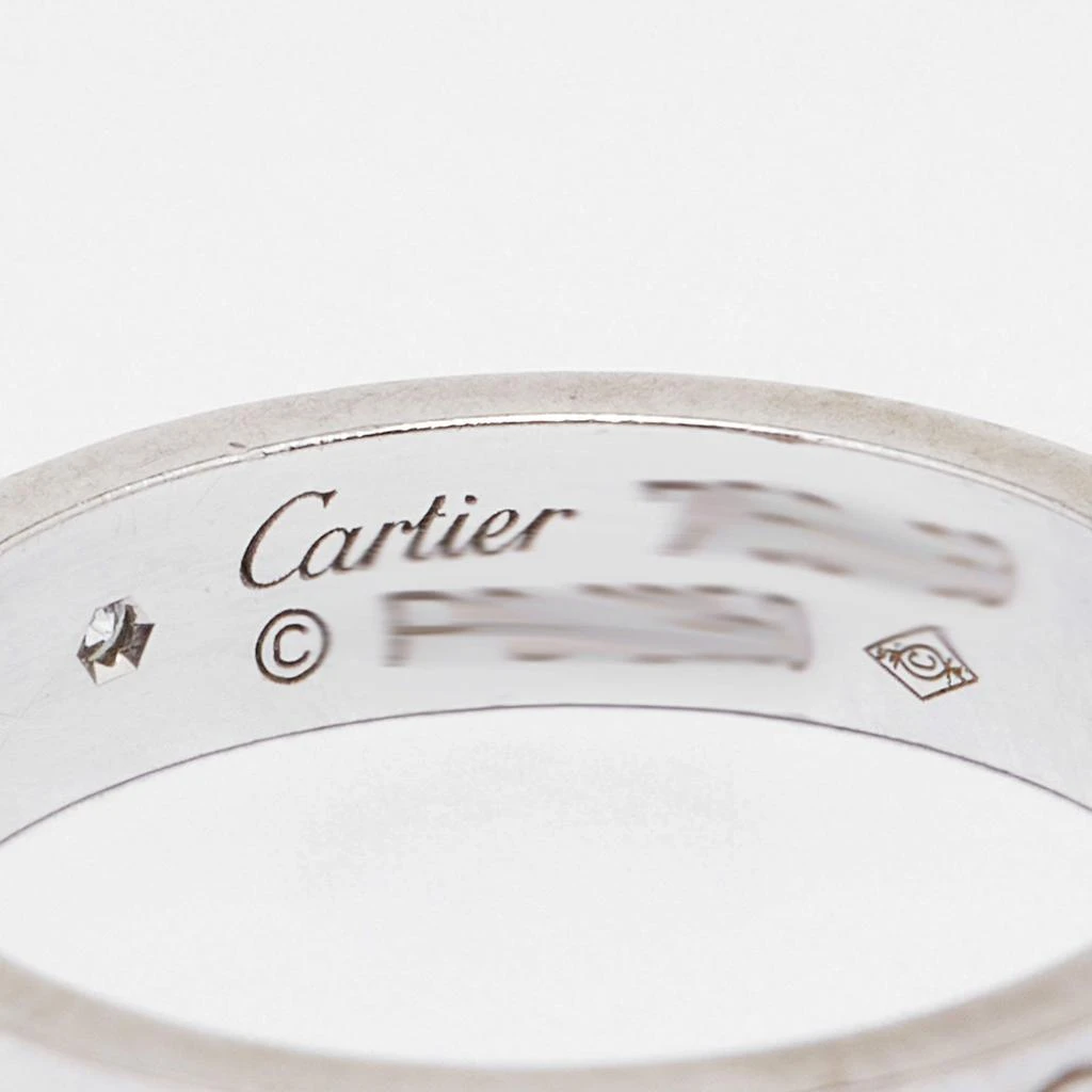 Cartier Love 1 Diamond 18K White Gold Narrow Wedding Band Ring Size 53 商品