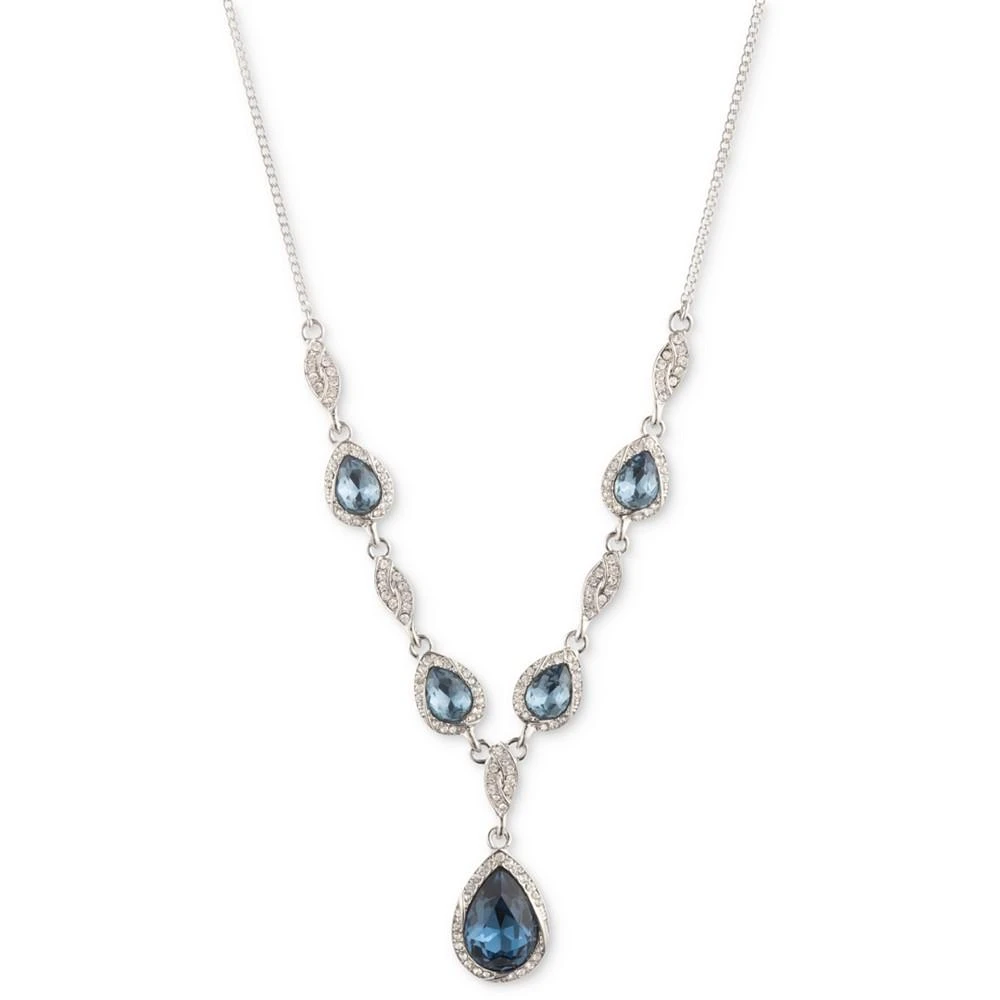 商品Givenchy|Silver-Tone Denim Halo Crystal Lariat Necklace, 16" + 3" extender,价格¥294,第1张图片