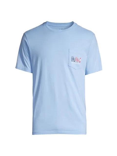 商品Vineyard Vines|Americana Surfboards Pocket T-Shirt,价格¥331,第1张图片