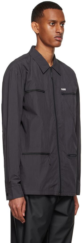 商品RAINS|Black Cotton Jacket,价格¥1160,第4张图片详细描述