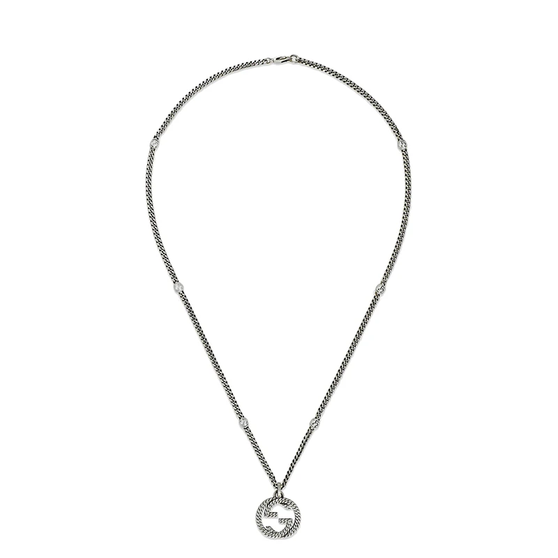 GUCCI/古驰 925纯银双G吊坠复古项链678651J84000728 商品