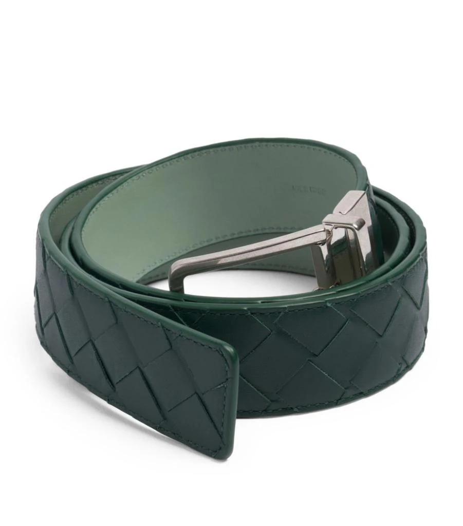商品Bottega Veneta|Leather Reversible Intrecciato Belt,价格¥6970,第2张图片详细描述