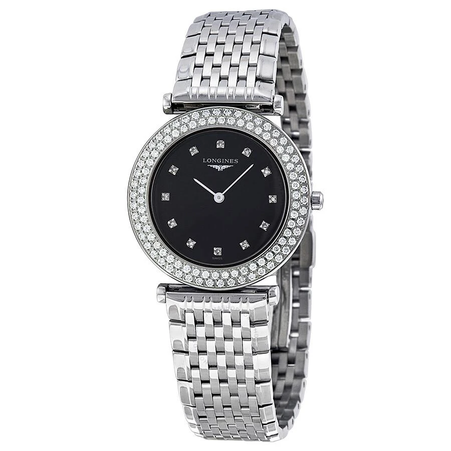 商品Longines|La Grande Classique Black Dial Stainless Steel Ladies Watch L43080576,价格¥21830,第1张图片