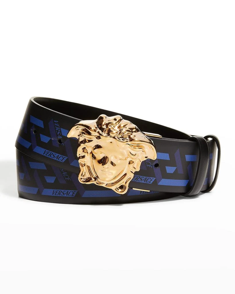 商品Versace|Men's Greca/Medusa Leather Belt,价格¥2078,第1张图片