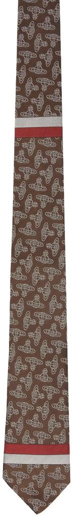 商品Vivienne Westwood|Brown Logo Tie,价格¥399,第1张图片