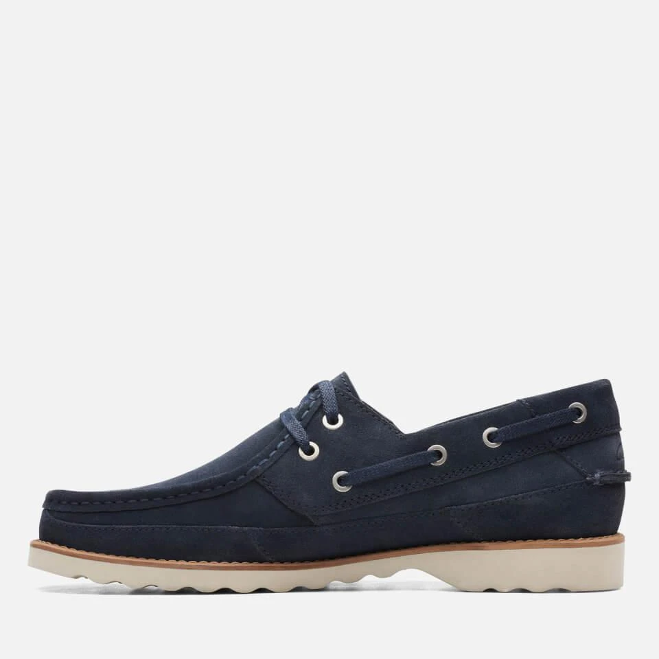 商品Clarks|CLARKS MEN'S DURLEIGH SAIL SUEDE BOAT SHOES - NAVY,价格¥303,第3张图片详细描述