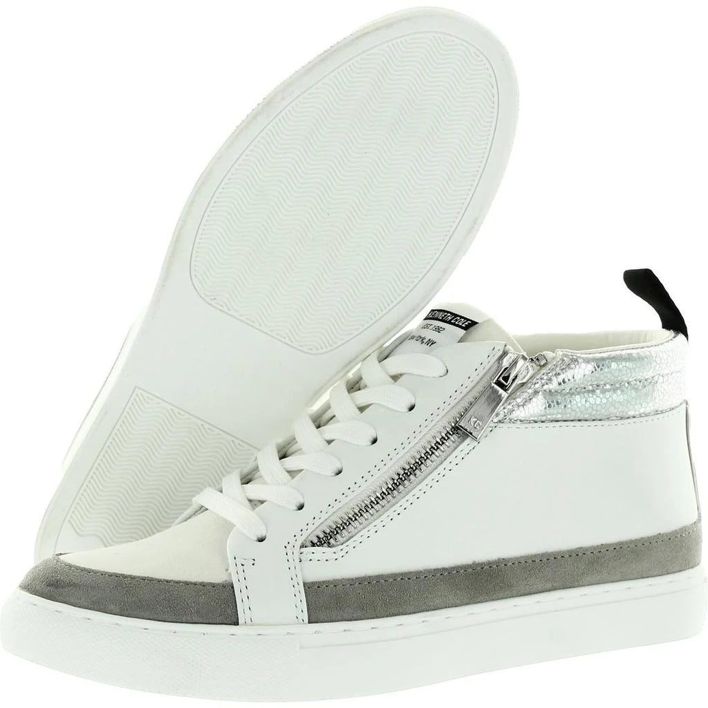 商品Kenneth Cole|Kam Mid Top Zip Womens Leather Lace Up Casual and Fashion Sneakers,价格¥239,第2张图片详细描述