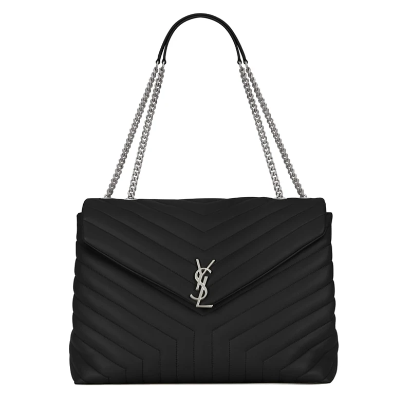 商品Yves Saint Laurent|SAINT LAURENT PARIS/圣罗兰 女士LOULOU大号小牛皮银链单肩包 574947DV7261000,价格¥21342,第1张图片