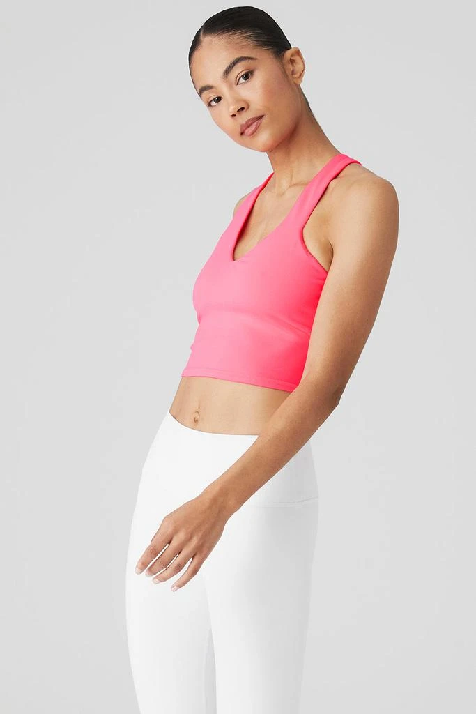 商品Alo|Airbrush Real Bra Tank - Fluorescent Pink Coral,价格¥487,第4张图片详细描述