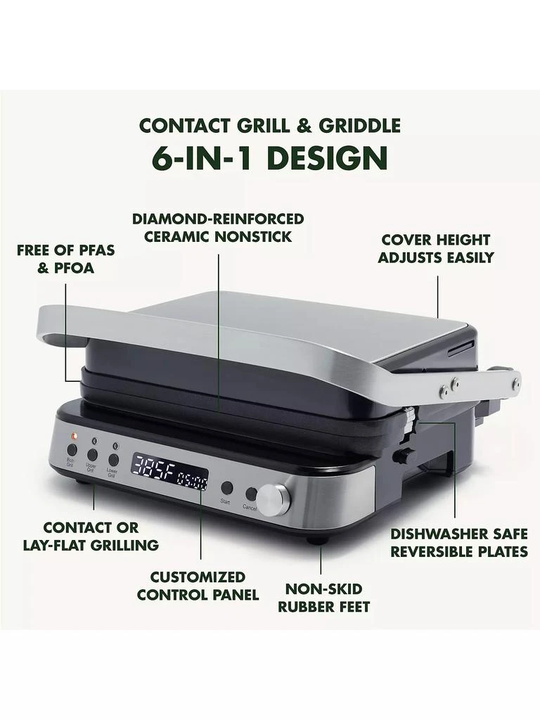 商品Greenpan|Bistro Ceramic Non-Stick Grill & Griddle,价格¥1349,第4张图片详细描述