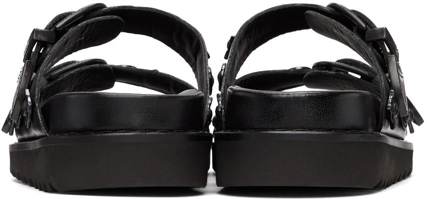 商品Toga Pulla|SSENSE Exclusive Black Leather Sandals,价格¥3506,第2张图片详细描述