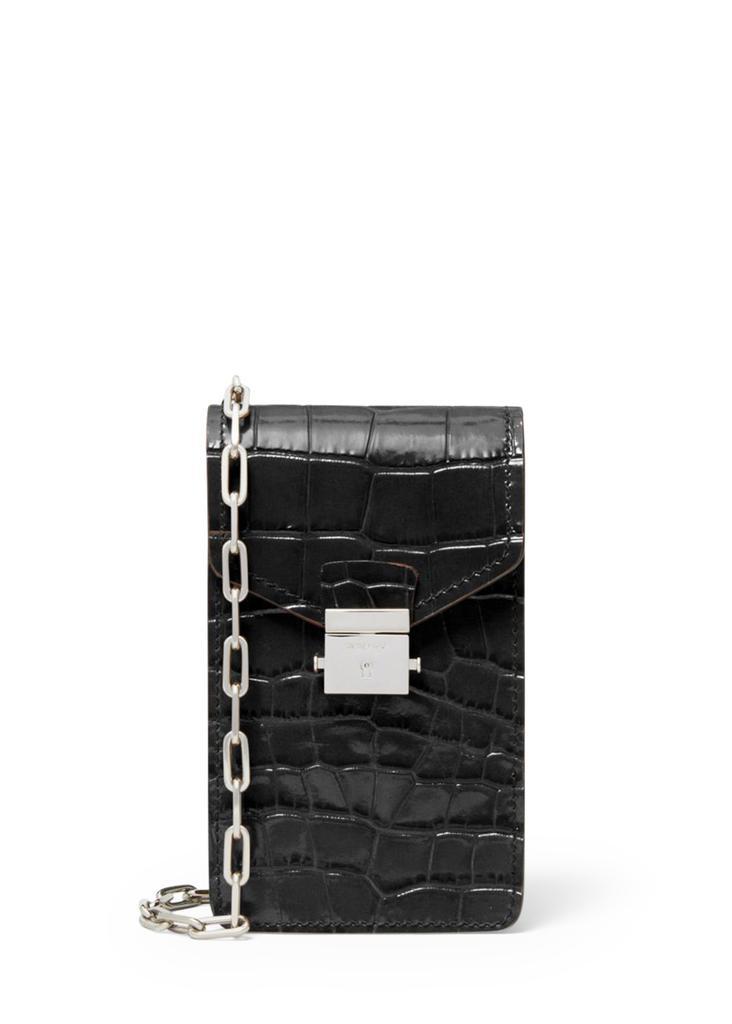 商品Michael Kors|Gramercy crocodile embossed leather phone crossbody bag,价格¥3675,第1张图片