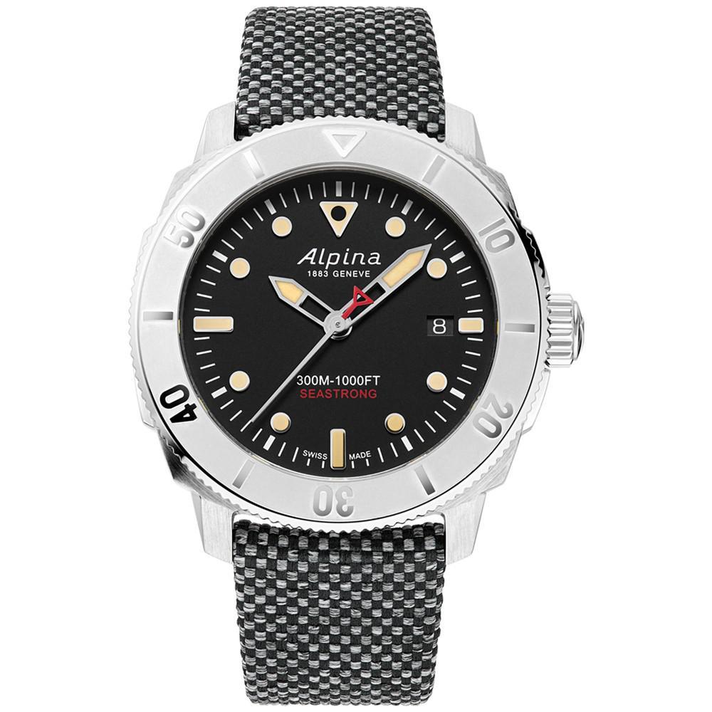 商品Alpina|Men's Swiss Automatic Seastrong Diver Gray Rubber Strap Watch 42mm,价格¥13893,第1张图片