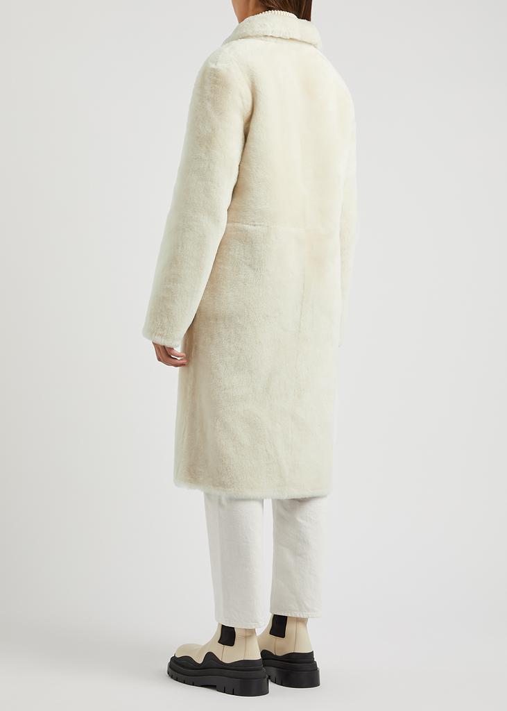 Ivory reversible shearling coat商品第3张图片规格展示