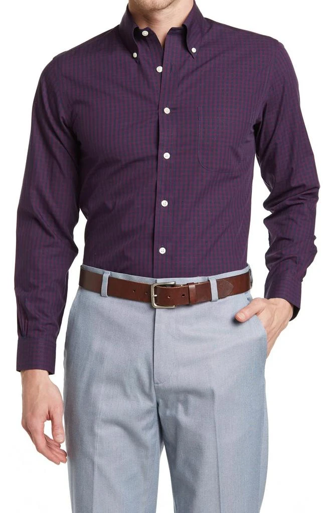 商品Brooks Brothers|Gingham Dobby Print Long Sleeve Regent Fit Shirt,价格¥338,第1张图片