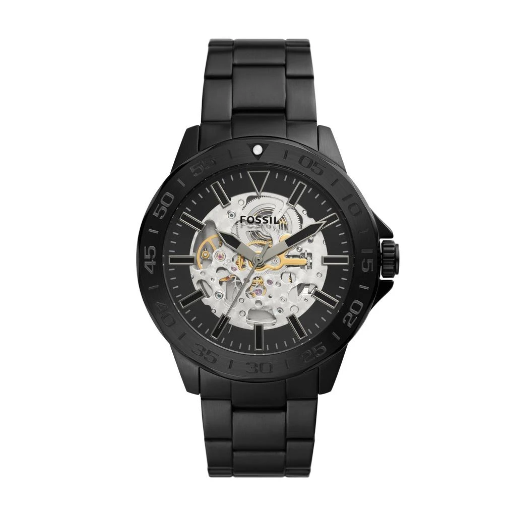 商品Fossil|Fossil Men's Bannon Automatic, Black-Tone Stainless Steel Watch,价格¥630,第1张图片