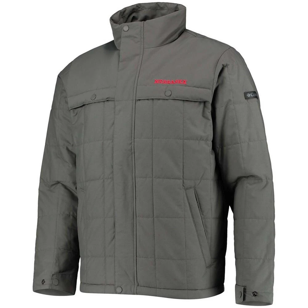 商品Columbia|Men's Charcoal Nebraska Huskers Ridgestone Full-Zip Jacket,价格¥890,第2张图片详细描述