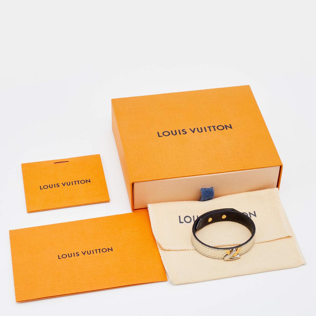 Louis Vuitton Silver Epi Leather Twist It Wrap Bracelet商品第5张图片规格展示