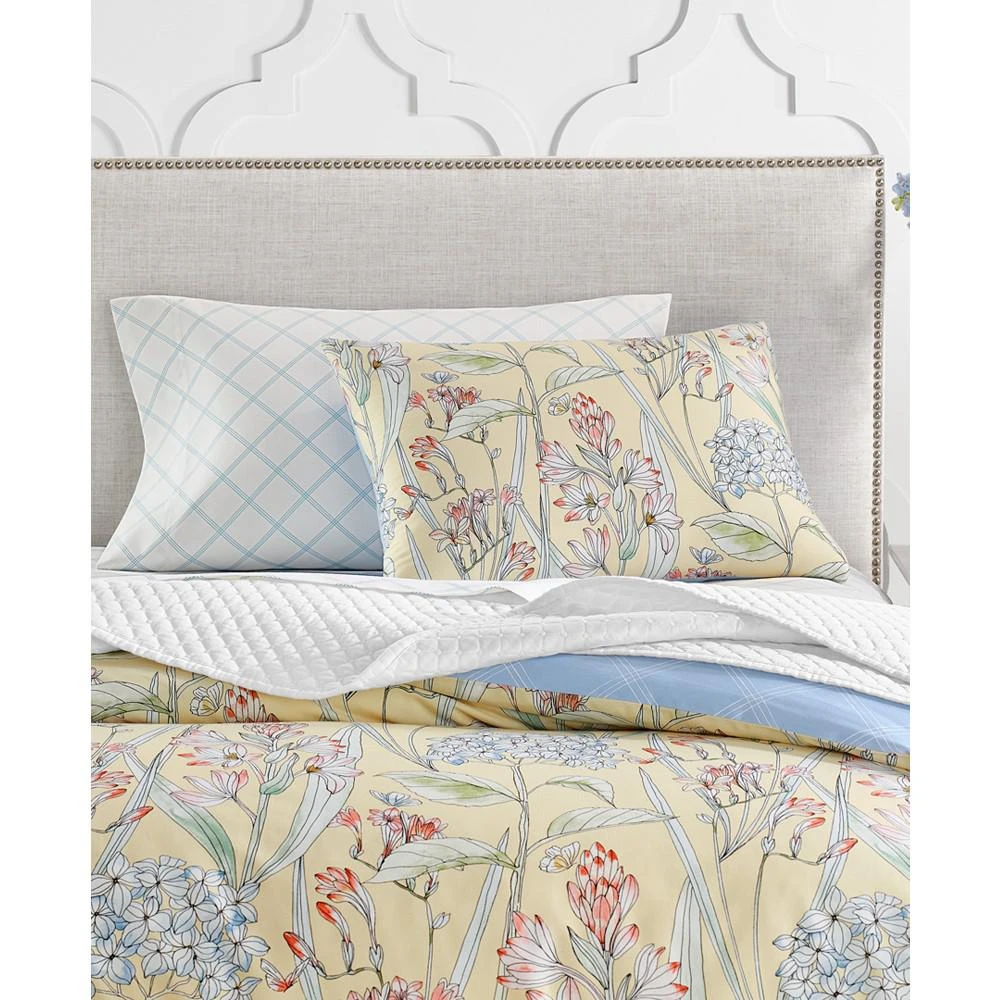 商品Charter Club|Printed Window Pane 550-Thread Count Cotton 3-Pc. Sheet Set, Twin, Created for Macy's,价格¥209,第3张图片详细描述