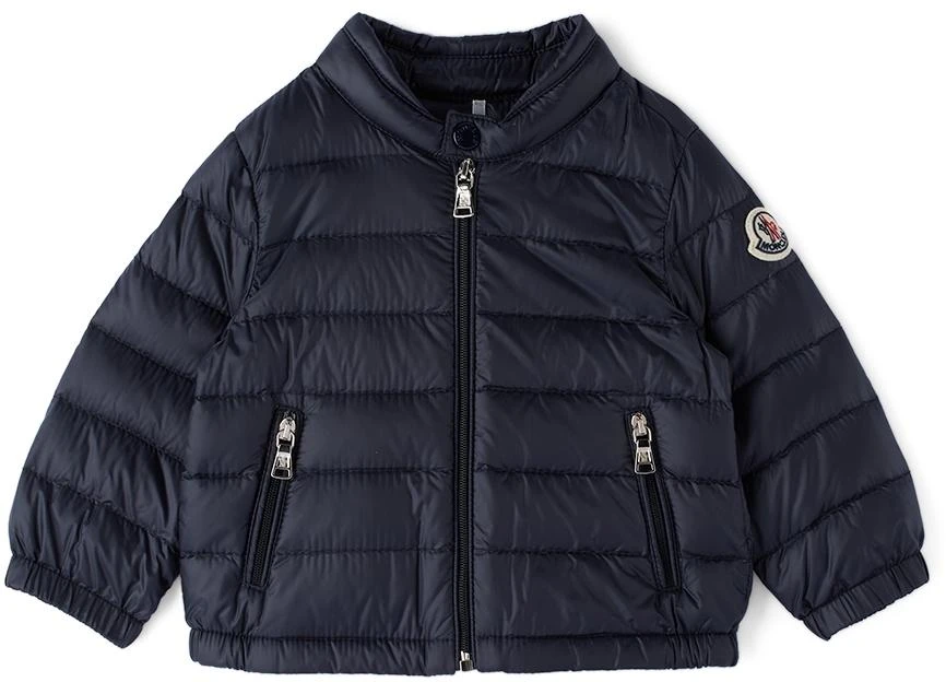 商品Moncler|Baby Navy Down Acorus Jacket,价格¥2834,第1张图片