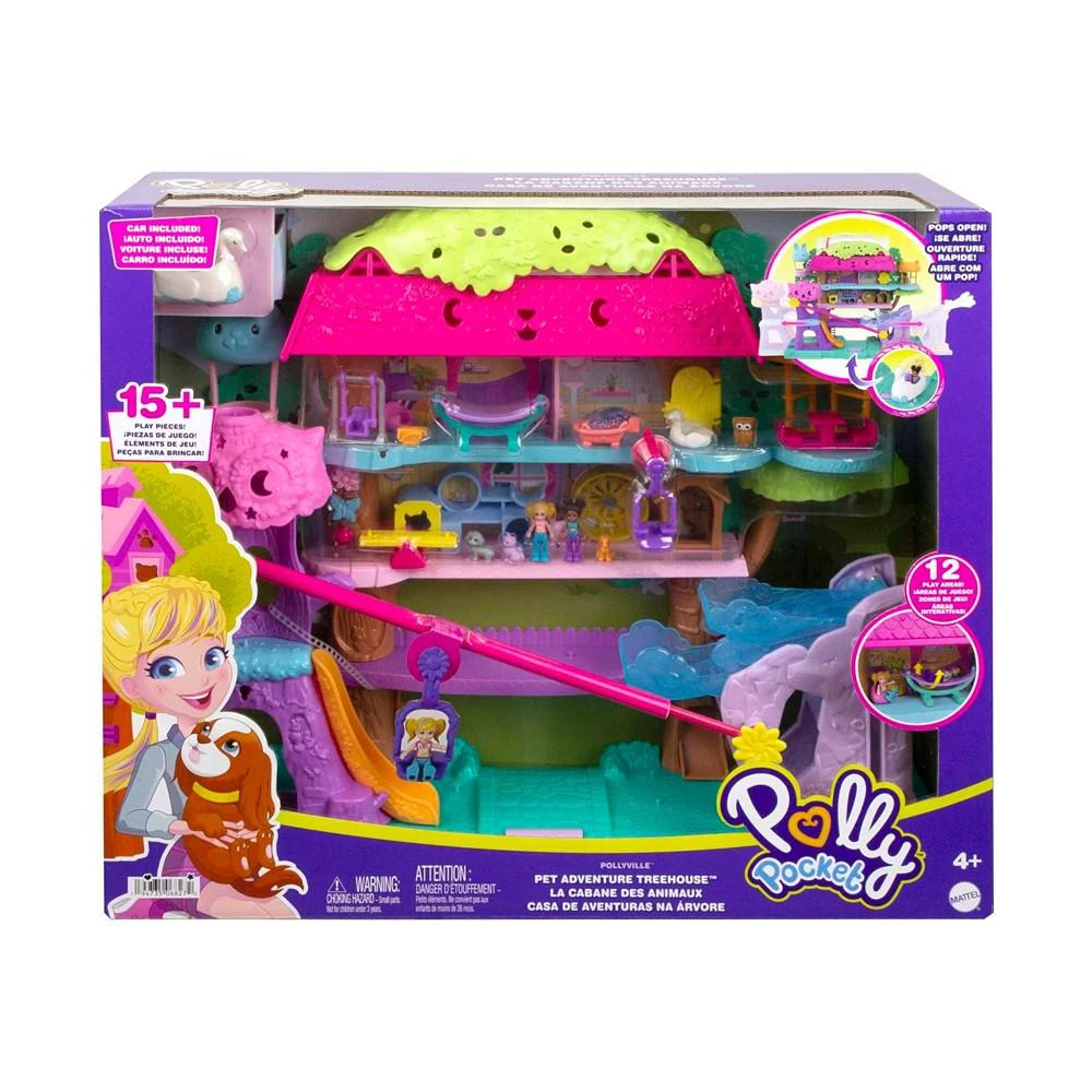 商品Polly Pocket|Doll House, Pet Adventure Treehouse and 2 Dolls, Mini Toys,价格¥160,第2张图片详细描述