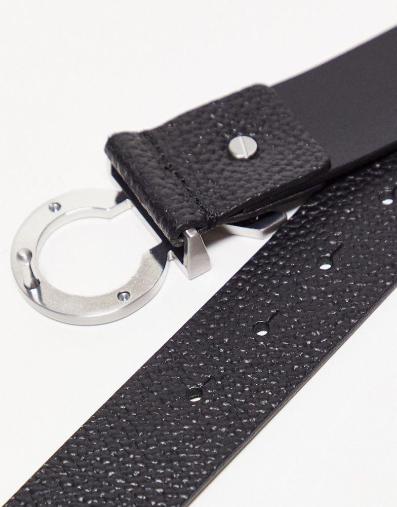商品Calvin Klein|Calvin Klein logo belt in black,价格¥398,第4张图片详细描述