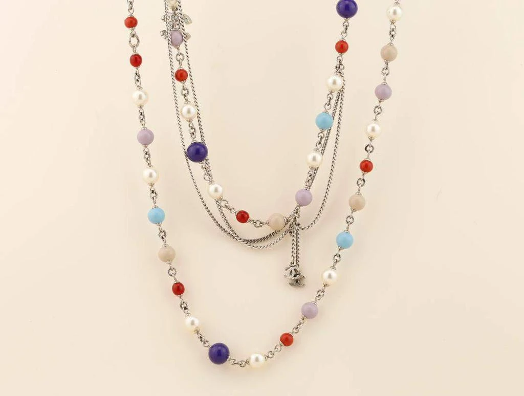 商品[二手商品] Chanel|Chanel CC Logo Multicolor Long Necklace,价格¥14432,第4张图片详细描述