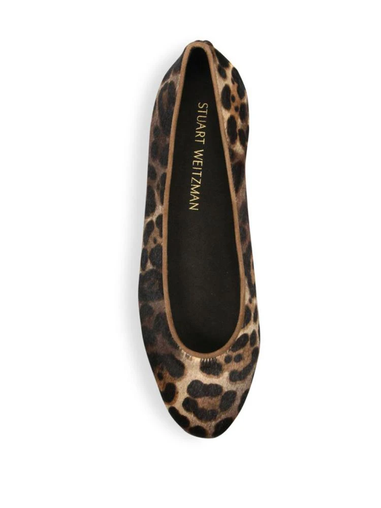 商品Stuart Weitzman|Chicpearl Leopard Print Calf Hair Ballet Flats,价格¥1425,第4张图片详细描述