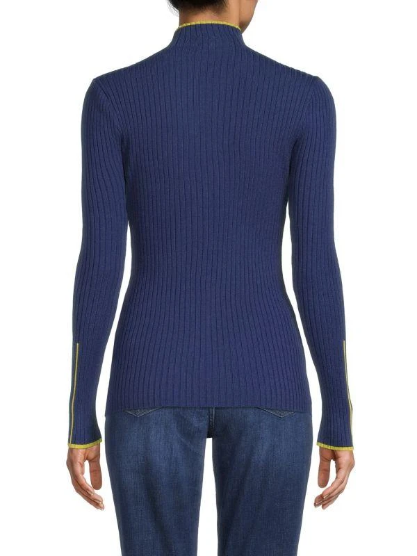 商品Patrizia Luca|Mockneck Ribbed Knit Top,价格¥277,第2张图片详细描述