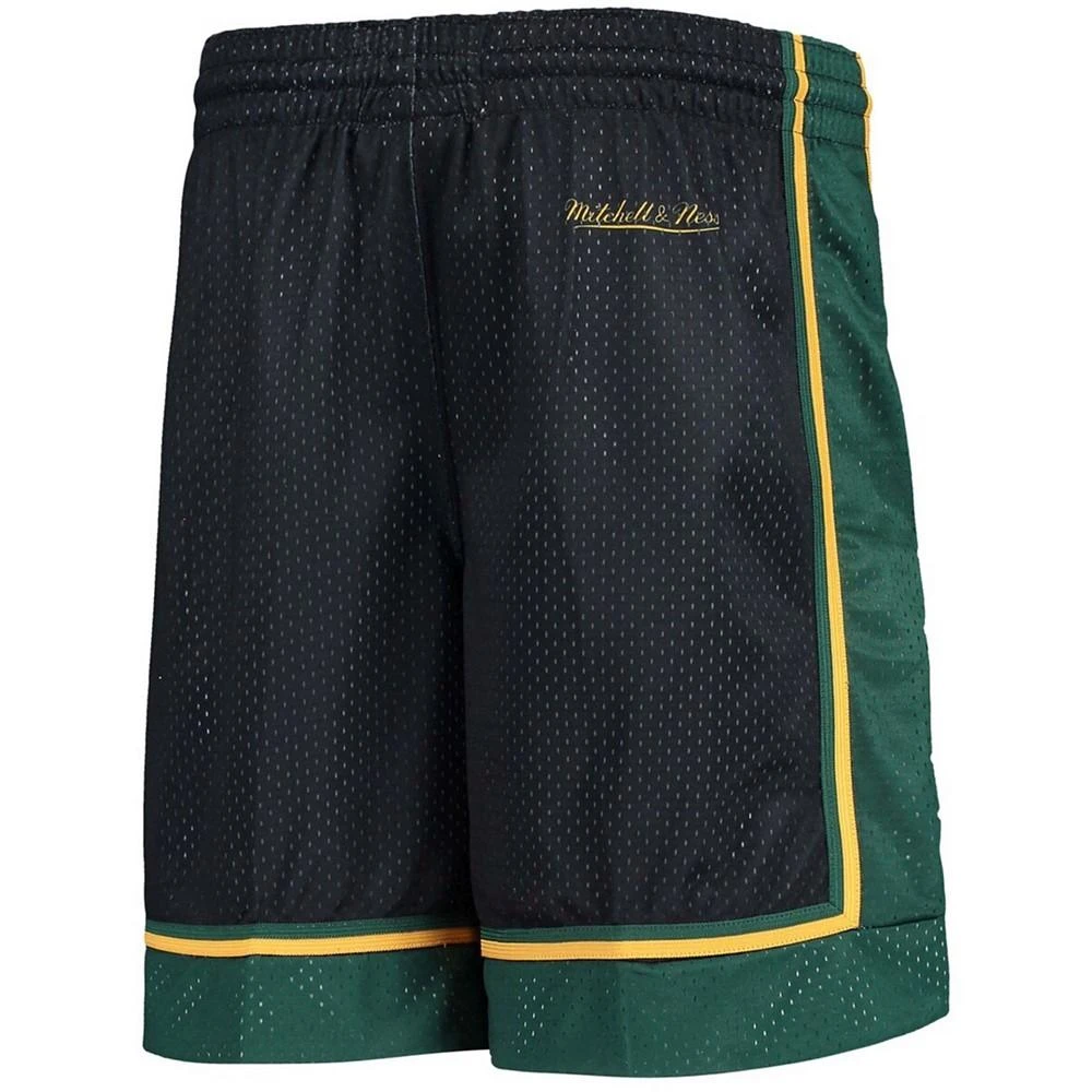 商品Mitchell and Ness|Big Boys and Girls Black Seattle SuperSonics Hardwood Classics Throwback Big Face Mesh Shorts,价格¥375,第3张图片详细描述